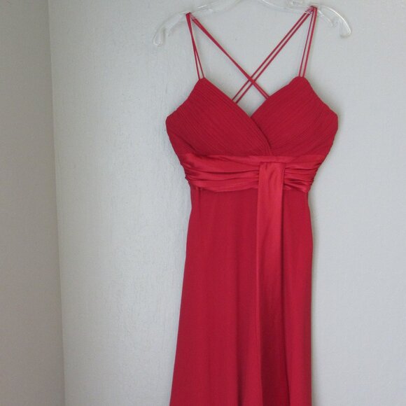 Landmark Dresses & Skirts - LANDMARK Red Chiffon Spaghetti Straps Padded Bust Fit & Flare Size S Dress